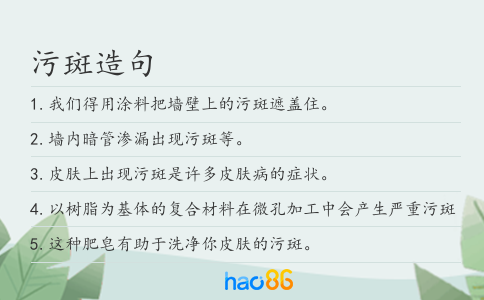 污斑造句