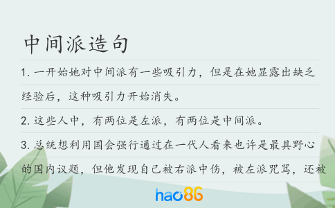 中間派造句