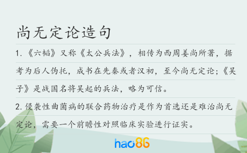 尚無定論造句