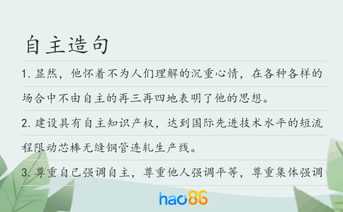 自主造句