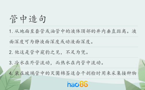 管中造句