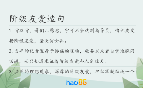 階級友愛造句