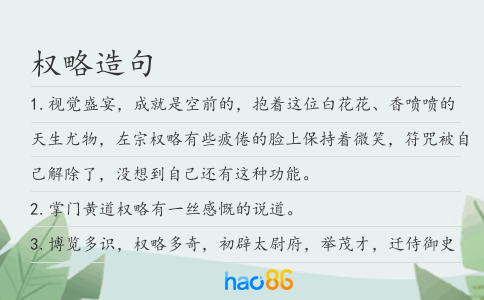 權略造句