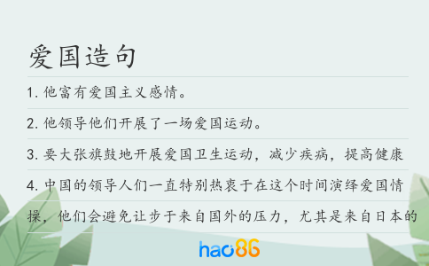 愛國造句