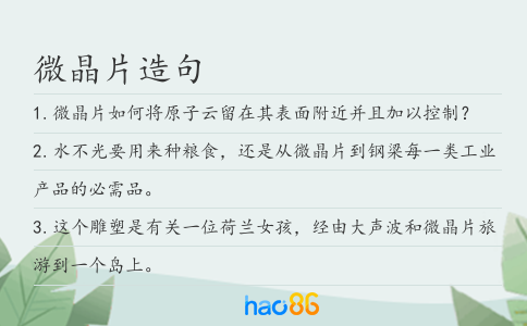 微晶片造句
