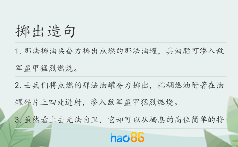 擲出造句