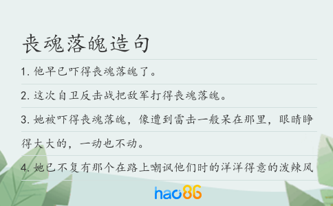 喪魂落魄造句