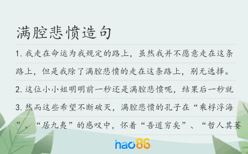 滿(mǎn)腔悲憤造句