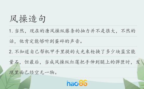 風操造句