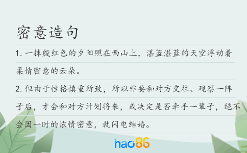 密意造句