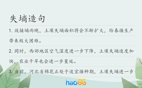 失墑造句