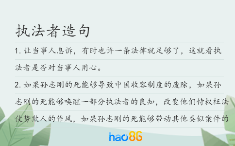 執法者造句