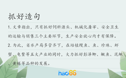 抓好造句