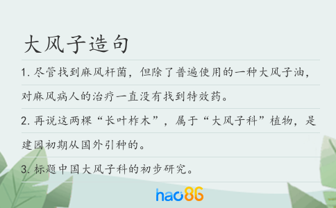 大風(fēng)子造句
