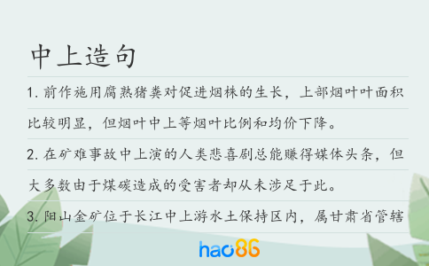 中上造句