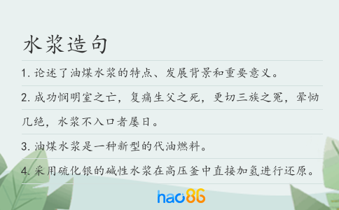 水漿造句