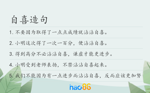 自喜造句