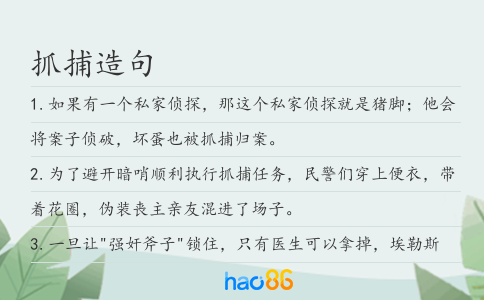 抓捕造句