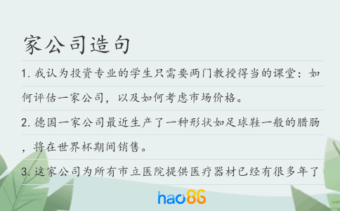 家公司造句