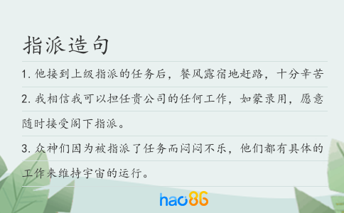 指派造句