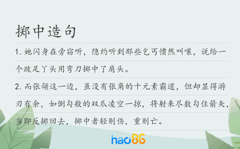 擲中造句