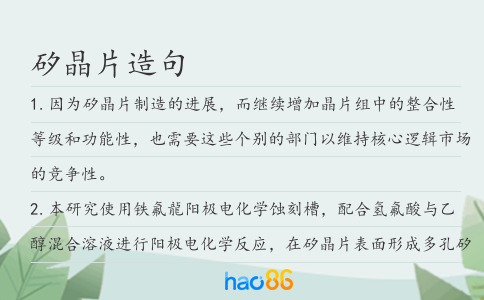 矽晶片造句