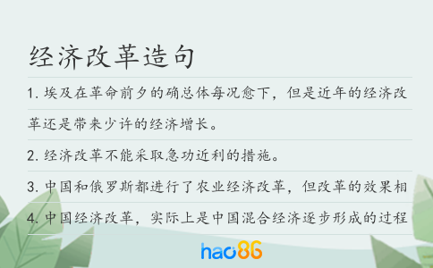 經濟改革造句