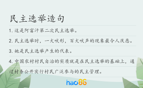 民主選舉造句