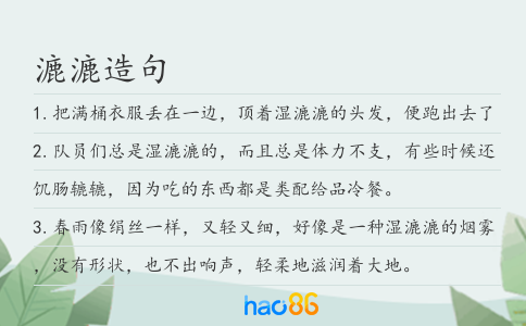 漉漉造句