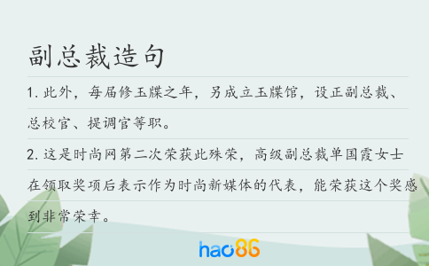 副總裁造句