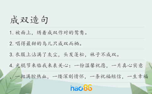 成雙造句