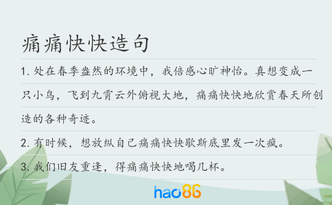痛痛快快造句