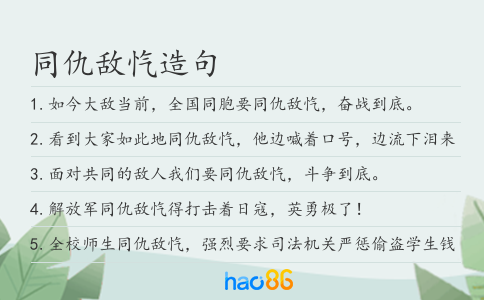 同仇敵愾造句