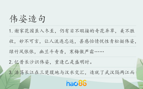 偉姿造句