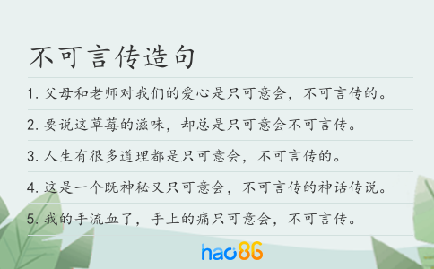 不可言傳造句