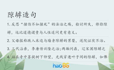 隙罅造句