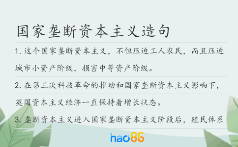 國家壟斷資本主義造句