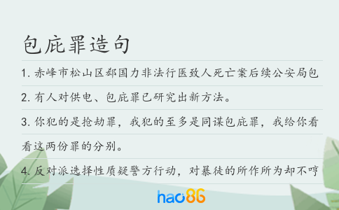 包庇罪造句