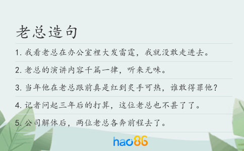 老總造句