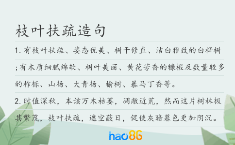 枝葉扶疏造句