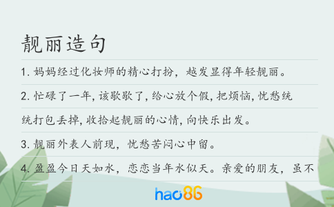靚麗造句