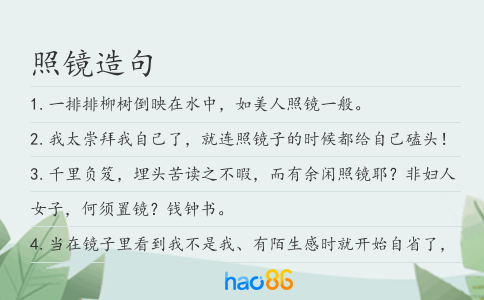照鏡造句