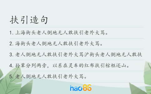 扶引造句
