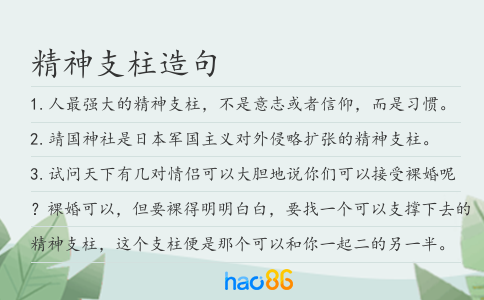 精神支柱造句