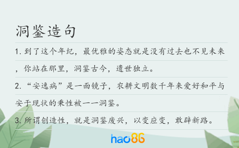 洞鑒造句